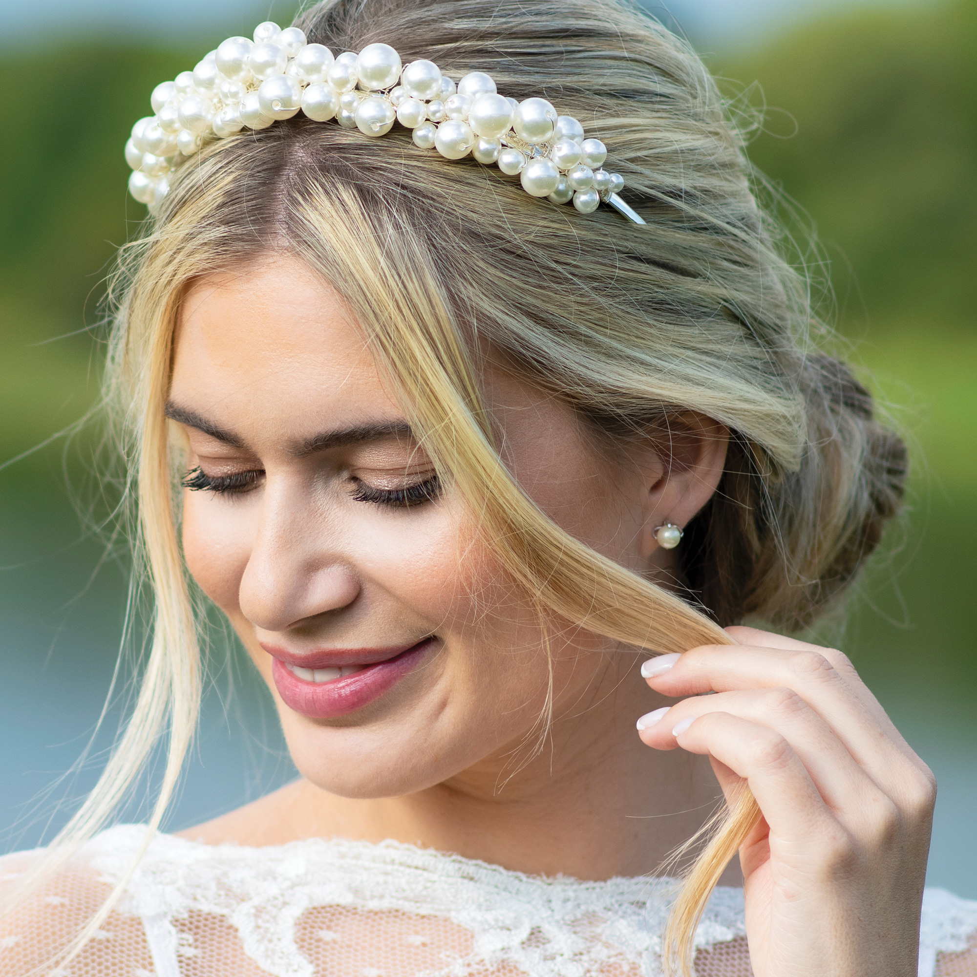 Classic Pearl Wedding Studs – Cairo