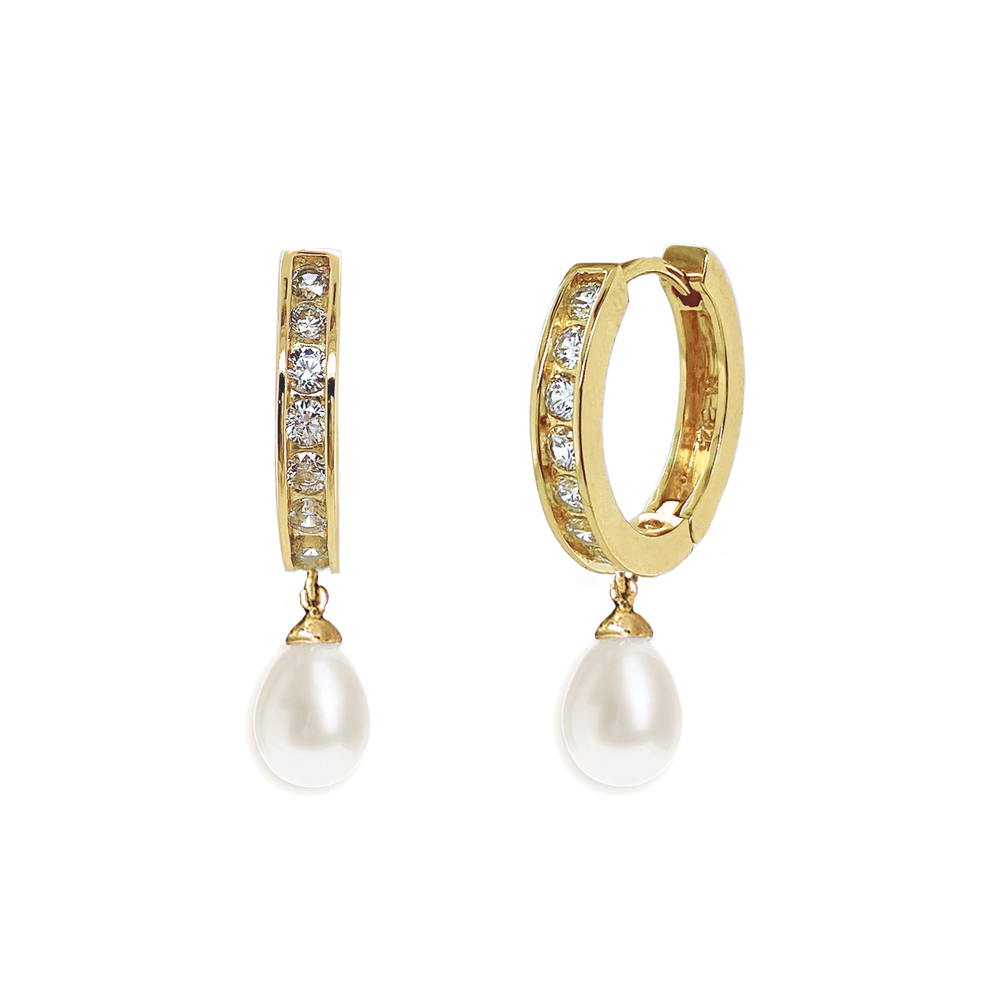Pearl Drop Hoop Earrings – Canterbury