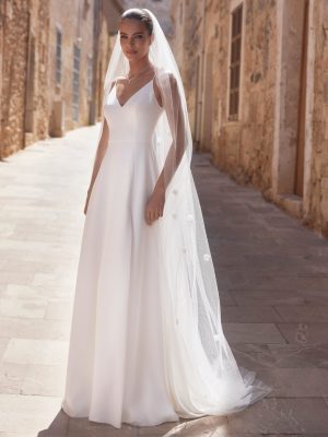 Chapel Length 3D Floral Veil