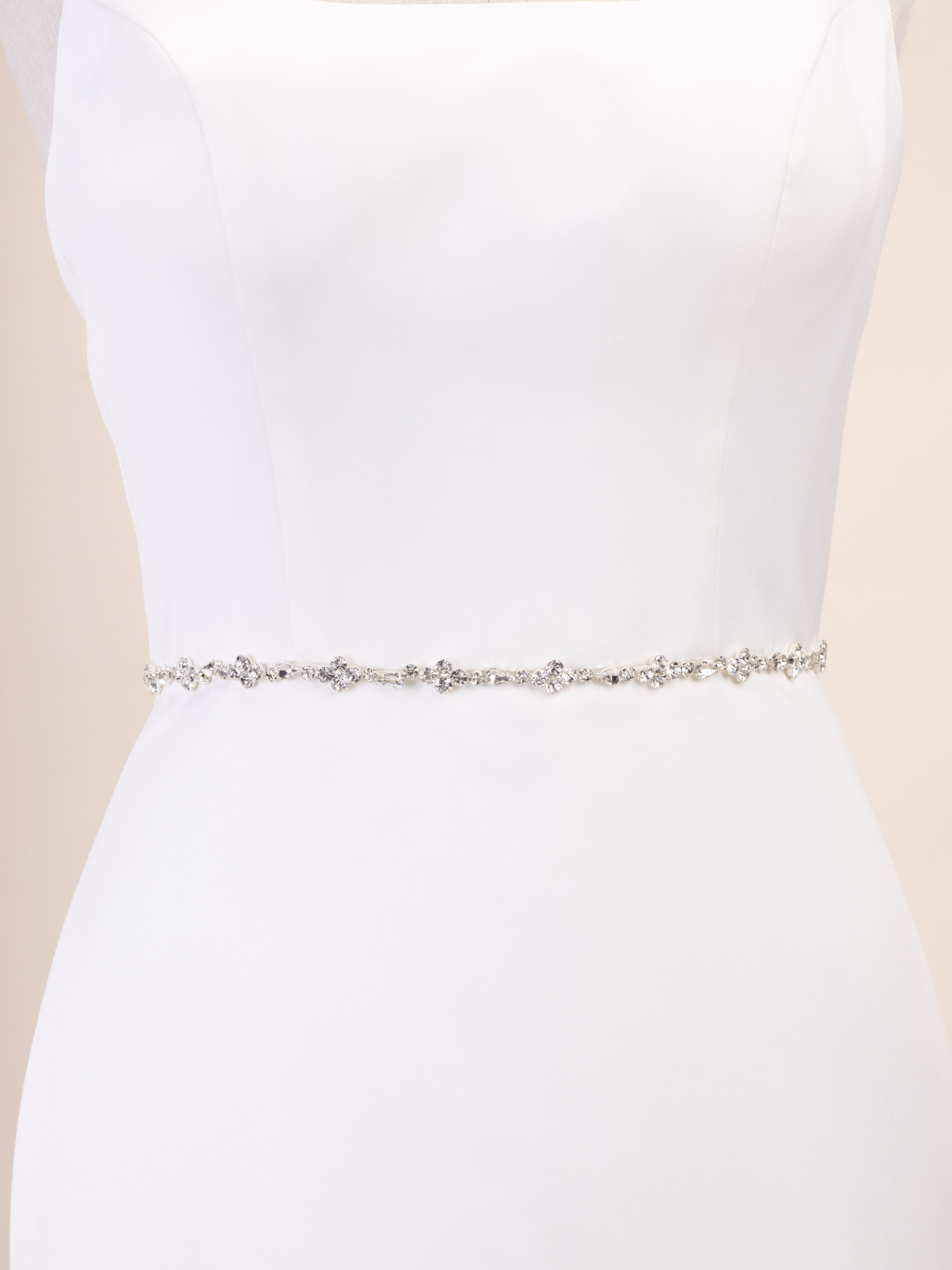 Dainty Bridal Belt with Teardrop Crystals PBB1075