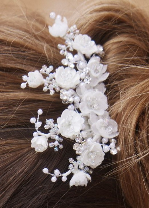 Floral Bridal Comb J059