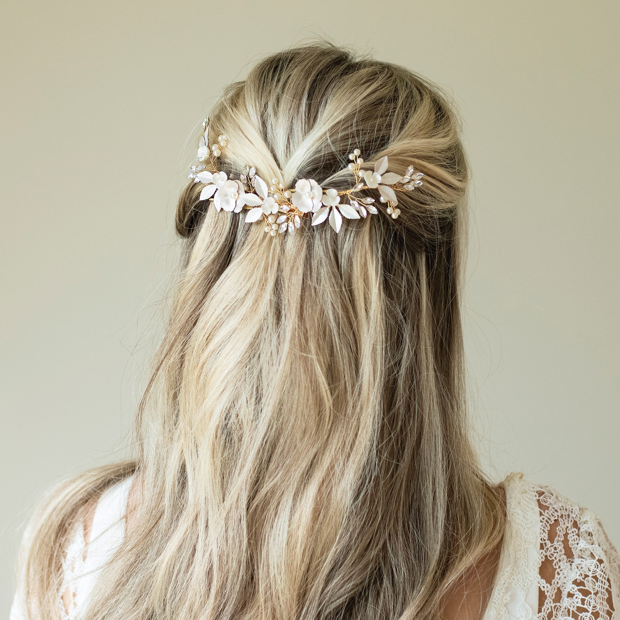 Statement Floral Hair Clip in Silver or Gold – Bloom