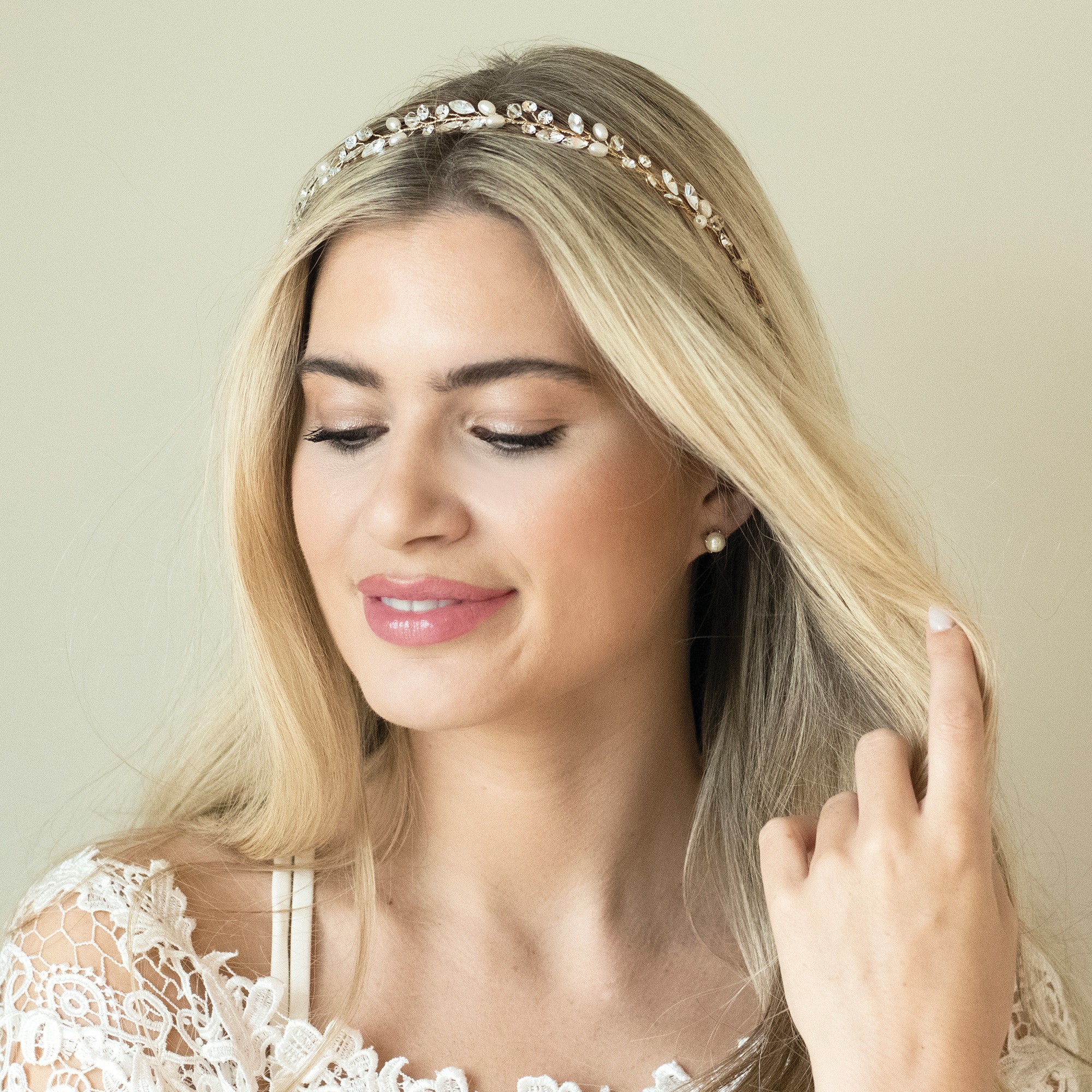 Pearl and Crystal Hair Vine in Silver or Gold – Bohemia