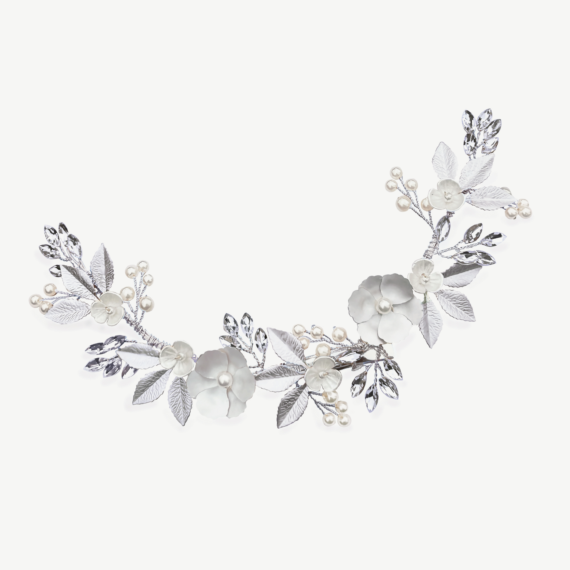 Statement Floral Hair Clip in Silver or Gold – Bloom
