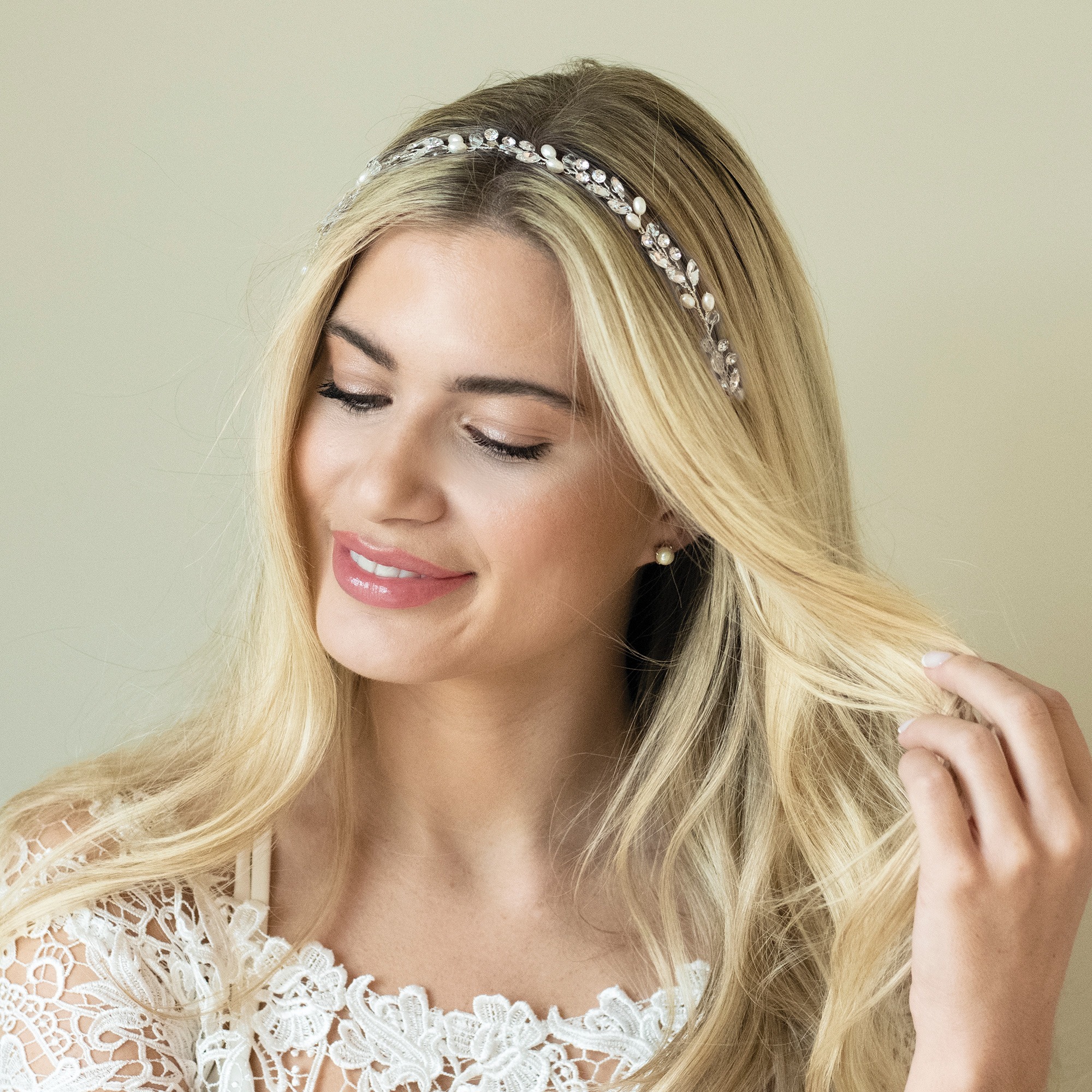 Pearl and Crystal Hair Vine in Silver or Gold – Bohemia