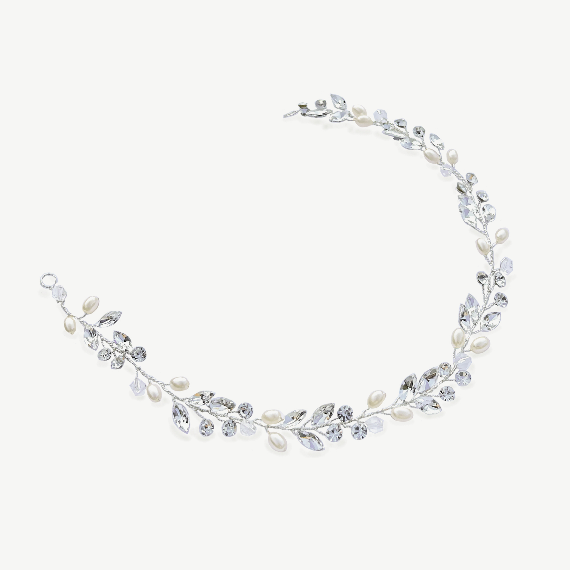 Pearl and Crystal Hair Vine in Silver or Gold – Bohemia