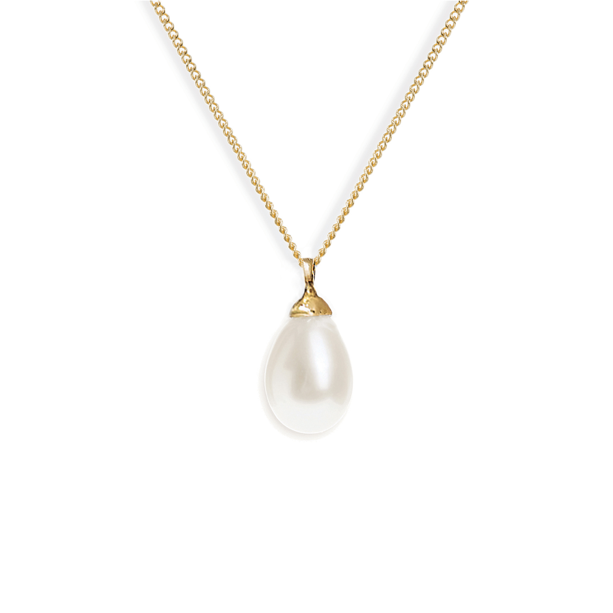 Elegant Pearl Bridal Pendant Necklace in Silver, Gold or Rose Gold