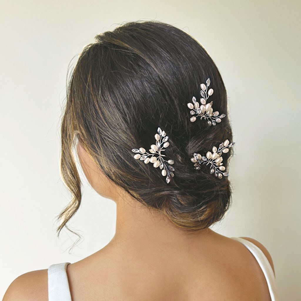 Cosmos Crystal Pearl Hairpin Set