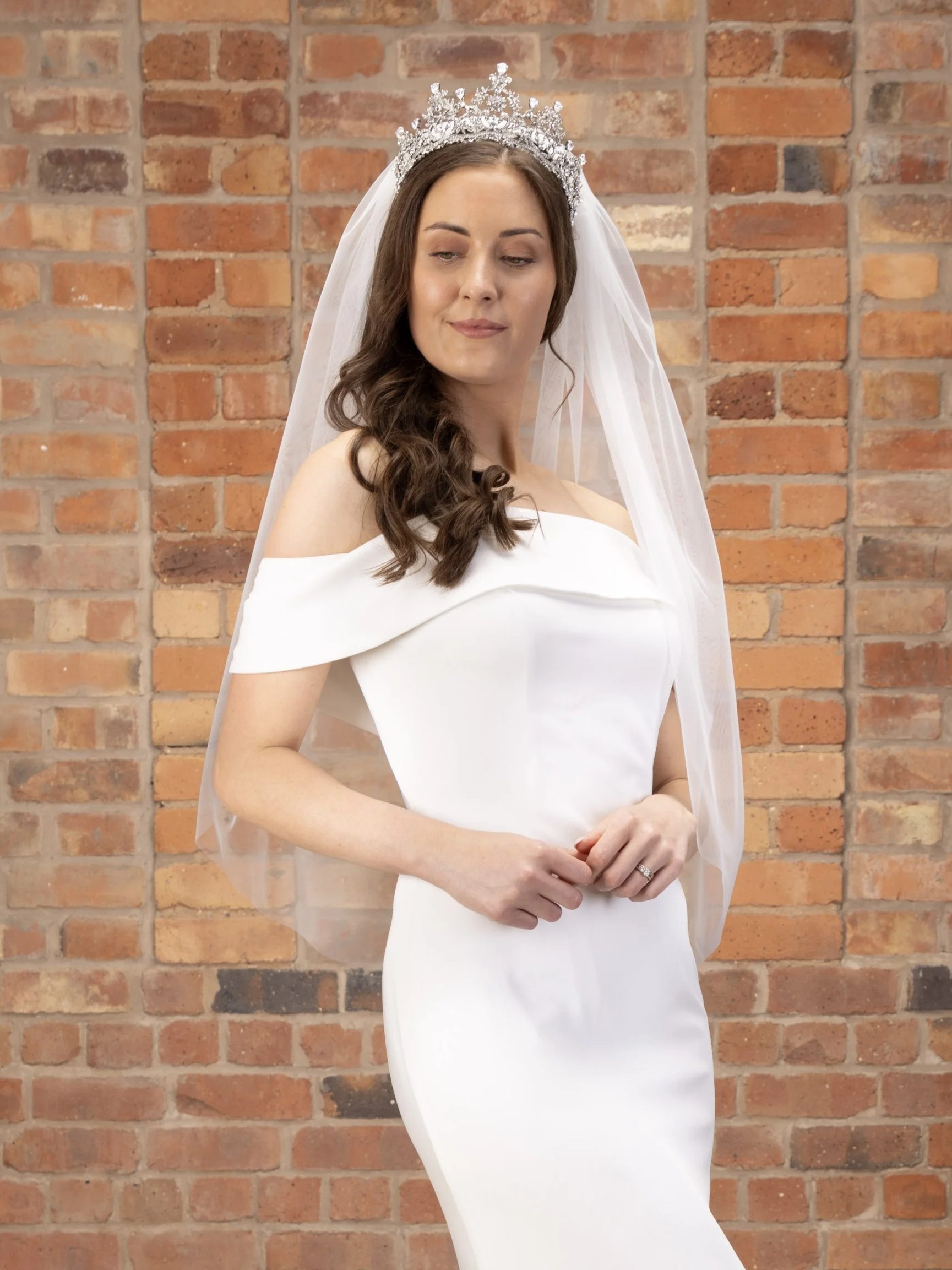Hip-Length Wedding Veil PBV9001-90 - Image 3