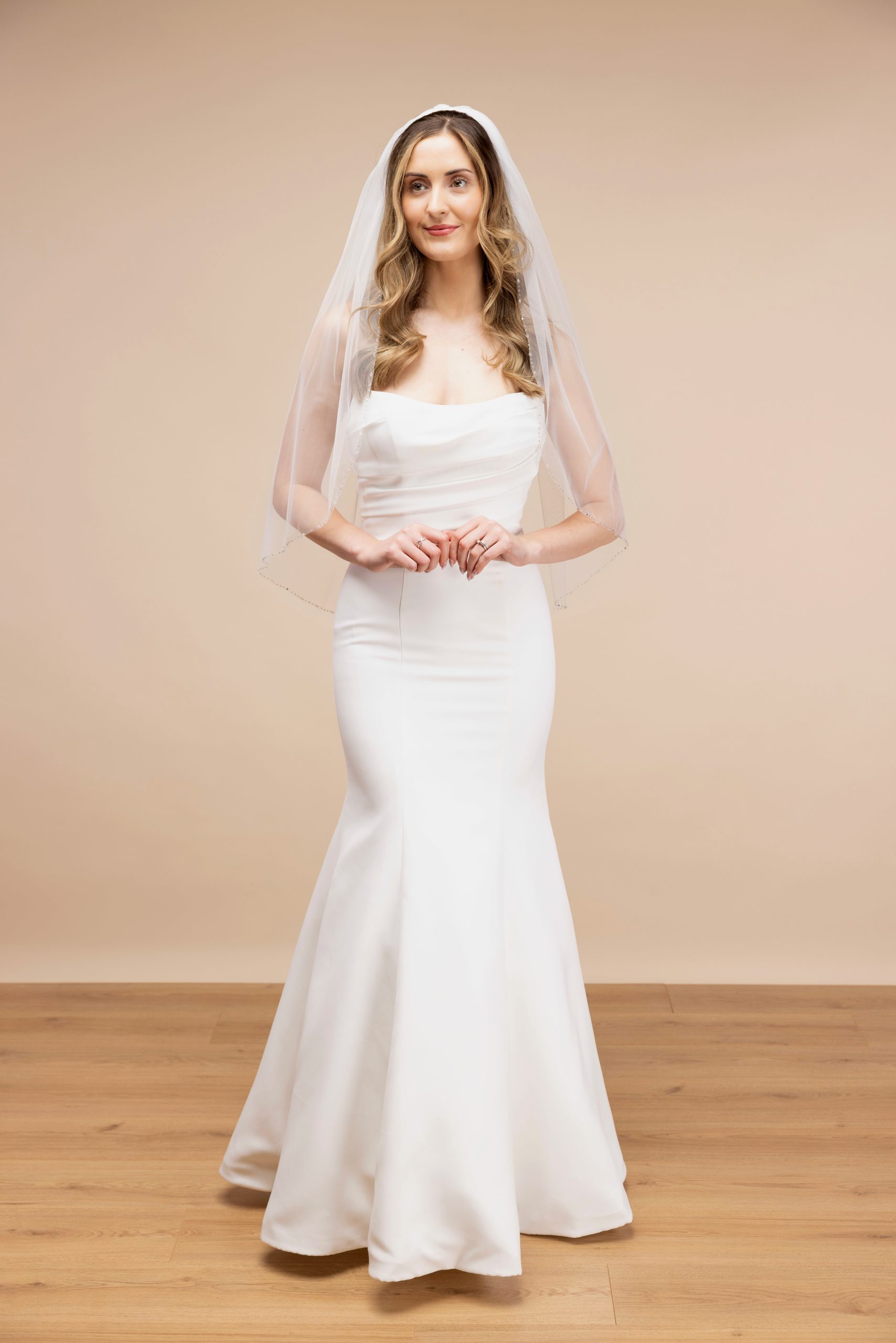 Hip Length Beaded Veil – PBV9022 - Image 4