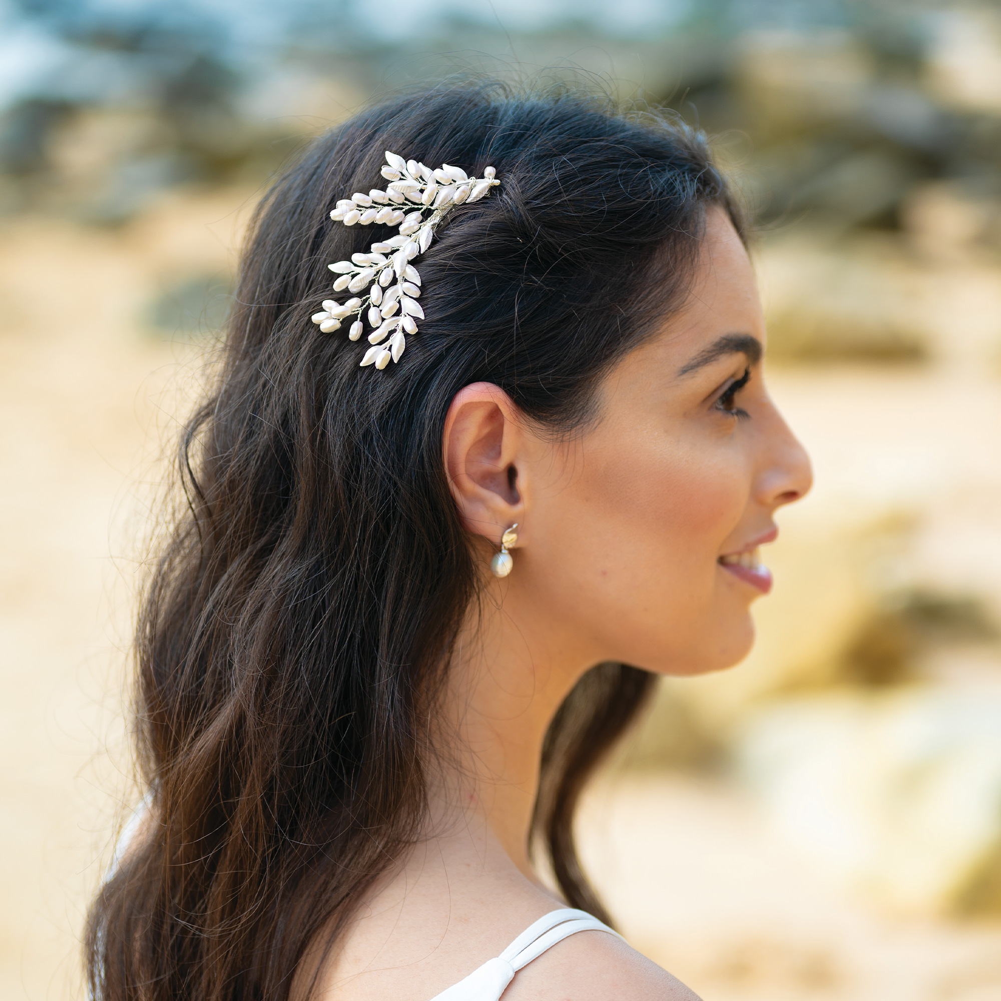 Summer Glow Silver Leafy Comb