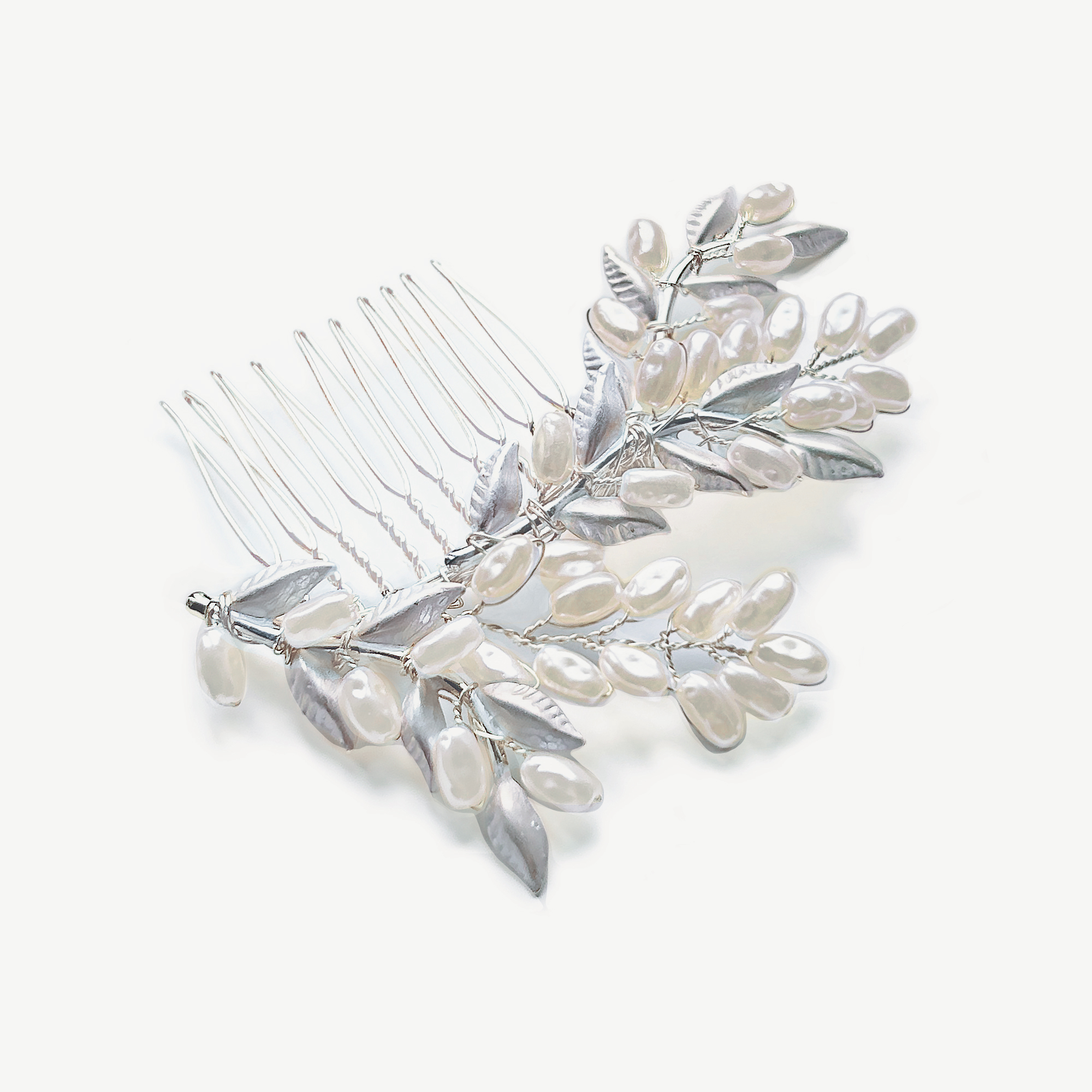 Summer Glow Silver Leafy Comb