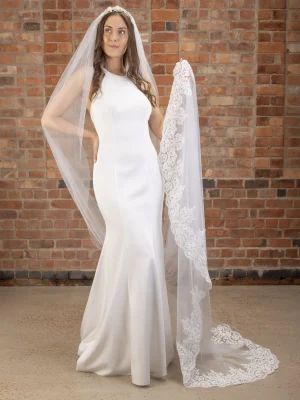 Corded Lace Edge Veil – PBV9043