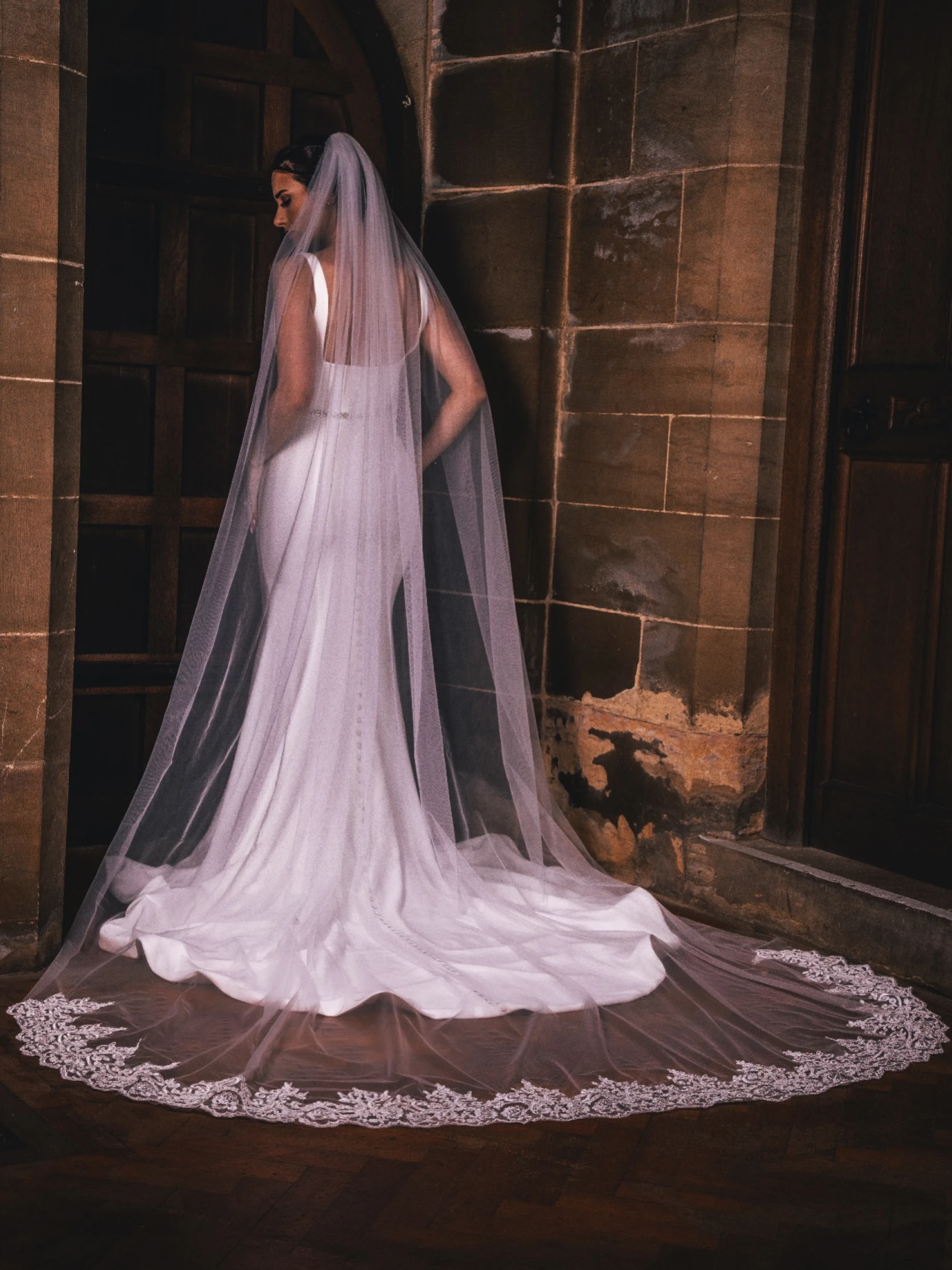 Corded Lace Edge Veil – PBV9043