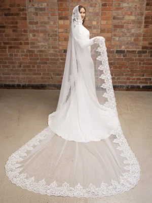 Mantilla Lace Cathedral Veil PBV9039