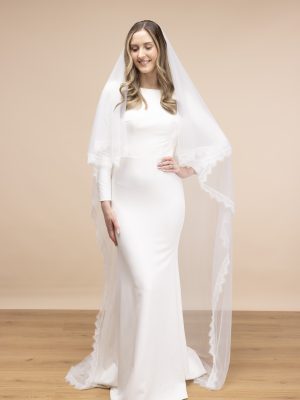 Two Tier Chantilly Cathedral Veil PBV9089