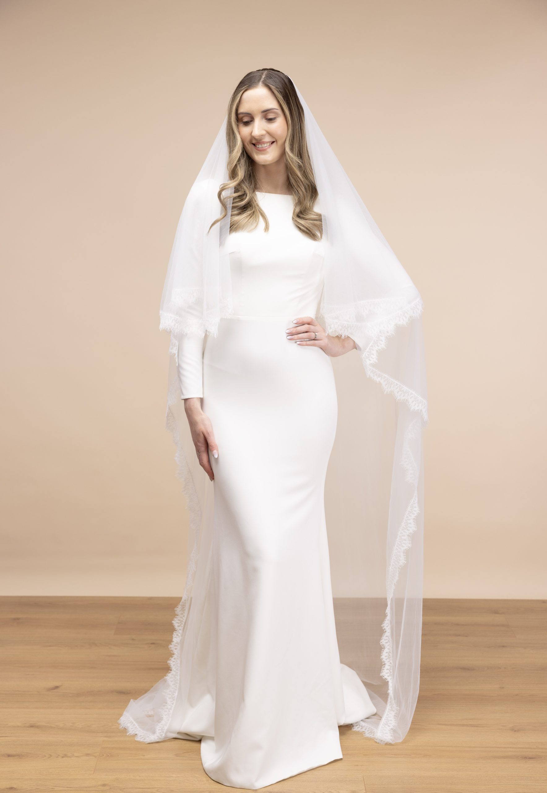 Two Tier Chantilly Cathedral Veil PBV9089
