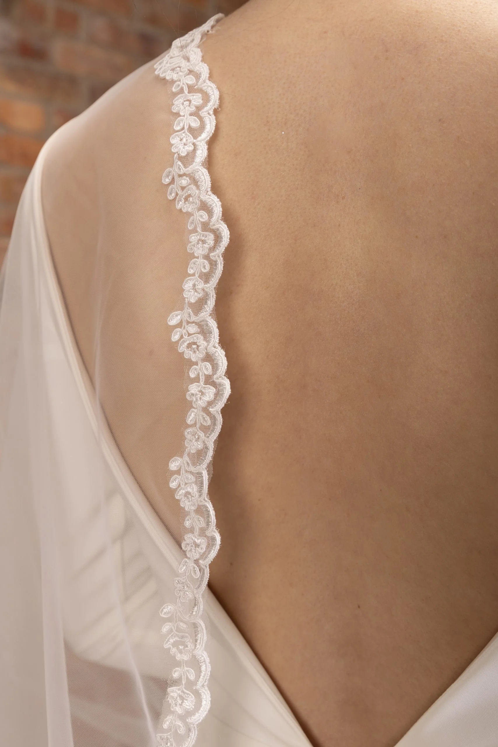 Corded Lace Chapel Veil – PBV9007-245 - Image 4