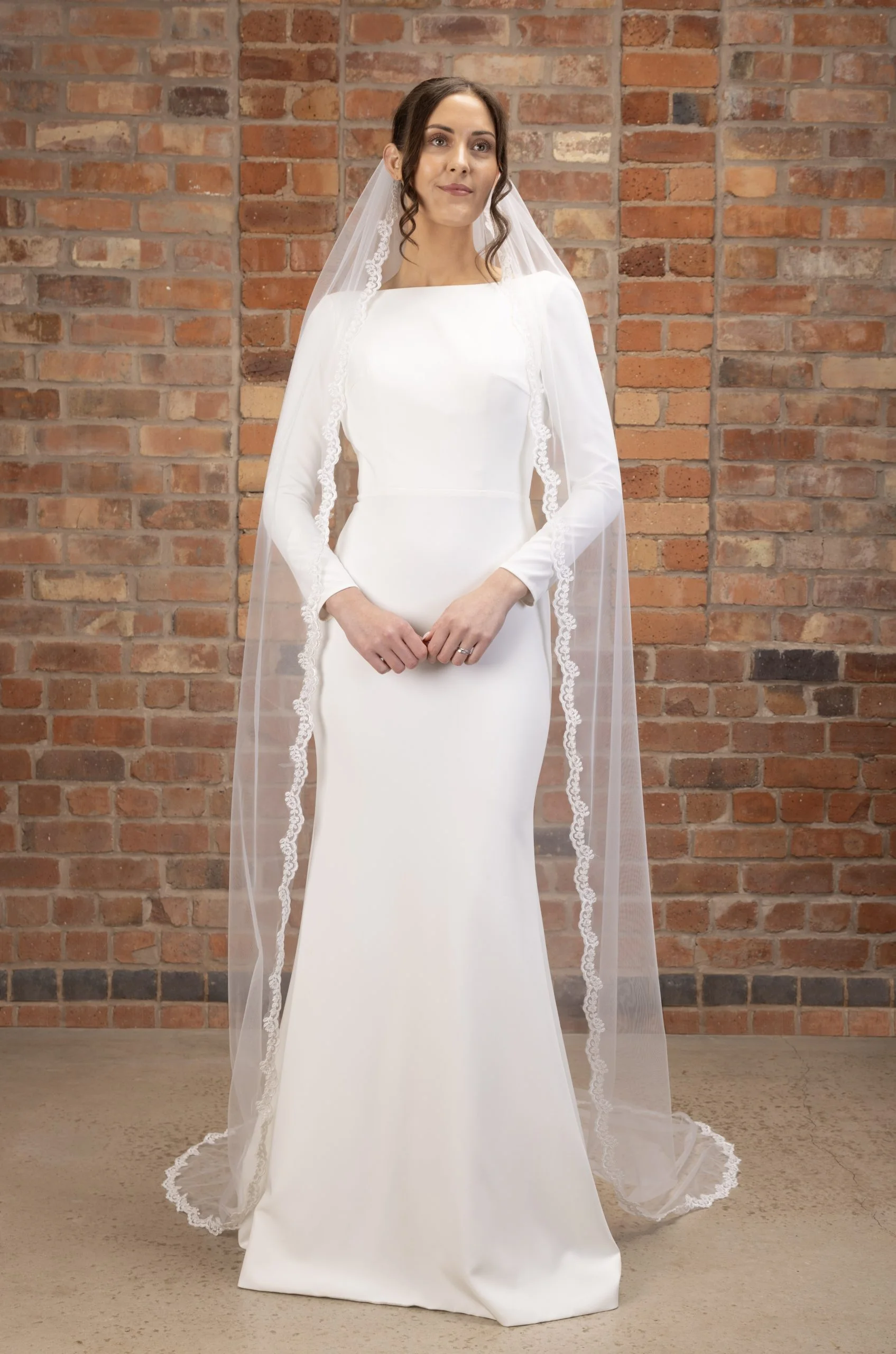 Corded Lace Chapel Veil PBV9007-245
